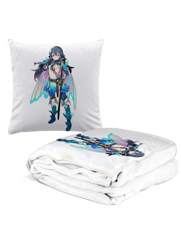 New Anime 2 IN 1 Travel Blanket And Pillow Set Nintendo Fire Emblem Lucina 38x38cm/150x180cm