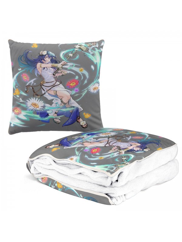 2023 Anime 2 IN 1 Travel Blanket And Pillow Set Nintendo Fire Emblem Lucina 38x38cm/150x180cm