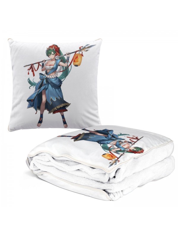 Soft Anime 2 IN 1 Travel Blanket And Pillow Set Nintendo Fire Emblem Lyndis 38x38cm/150x180cm