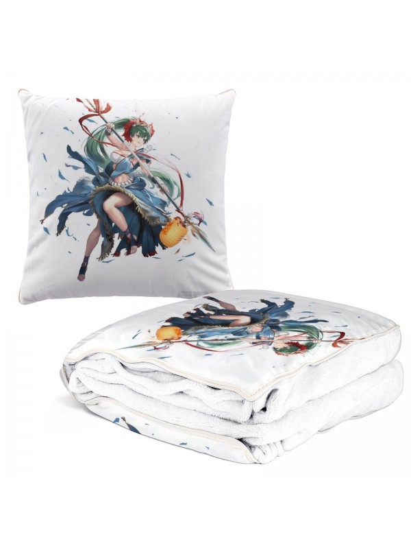 Fashion Anime 2 IN 1 Travel Blanket And Pillow Set Nintendo Fire Emblem Lyndis 38x38cm/150x180cm