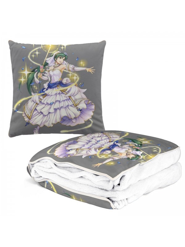 Custom Anime 2 IN 1 Travel Blanket And Pillow Set Nintendo Fire Emblem Lyndis 38x38cm/150x180cm