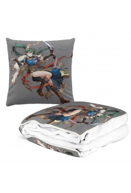 Coolest Anime 2 IN 1 Travel Blanket And Pillow Set Nintendo Fire Emblem Lyndis 38x38cm/150x180cm