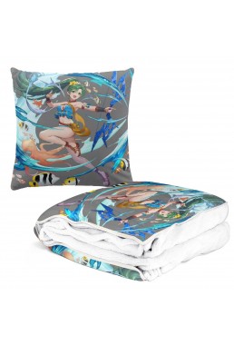 Clearance Anime 2 IN 1 Travel Blanket And Pillow Set Nintendo Fire Emblem Lyndis 38x38cm/150x180cm
