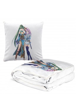 Hot Sale Anime 2 IN 1 Travel Blanket And Pillow Set Nintendo Fire Emblem Lyndis 38x38cm/150x180cm