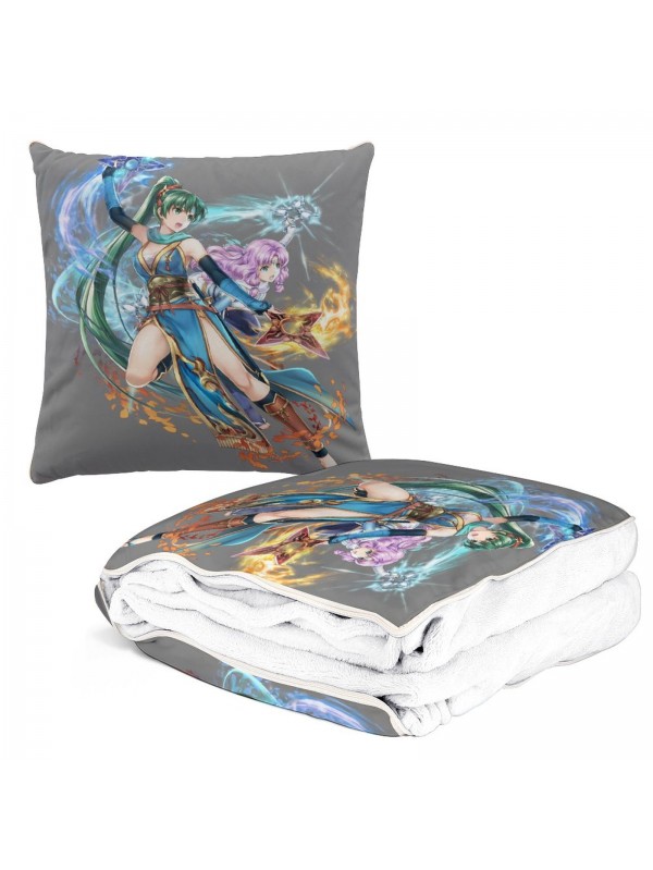 Unique Anime 2 IN 1 Travel Blanket And Pillow Set Nintendo Fire Emblem Lyndis 38x38cm/150x180cm