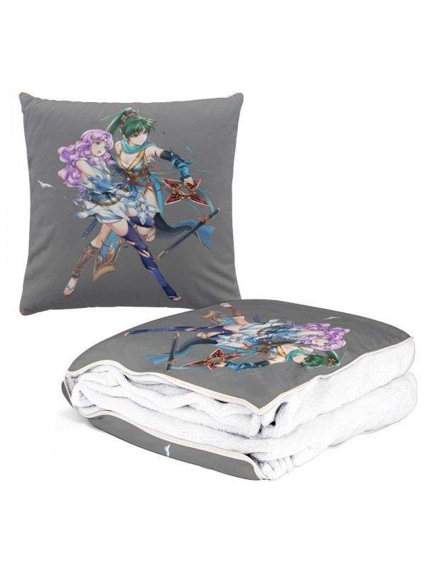 Feature Anime 2 IN 1 Travel Blanket And Pillow Set Nintendo Fire Emblem Lyndis 38x38cm/150x180cm