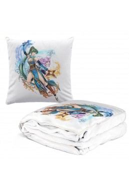 Limited Edition Anime 2 IN 1 Travel Blanket And Pillow Set Nintendo Fire Emblem Lyndis 38x38cm/150x180cm