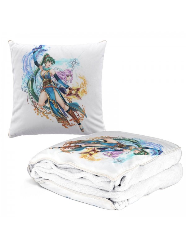 Limited Edition Anime 2 IN 1 Travel Blanket And Pillow Set Nintendo Fire Emblem Lyndis 38x38cm/150x180cm