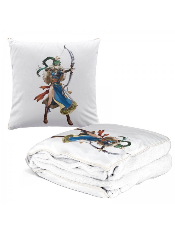 Premium Anime 2 IN 1 Travel Blanket And Pillow Set Nintendo Fire Emblem Lyndis 38x38cm/150x180cm