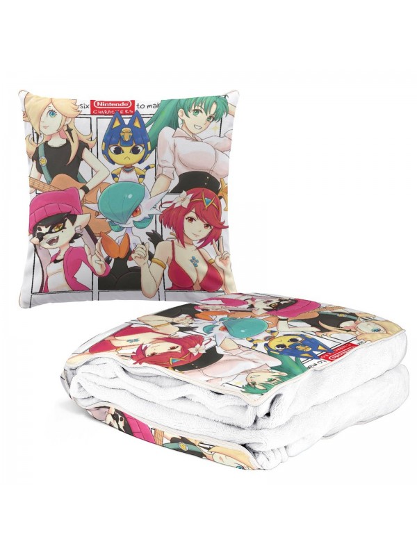 High Quality Anime 2 IN 1 Travel Blanket And Pillow Set Nintendo Fire Emblem Lyndis 38x38cm/150x180cm