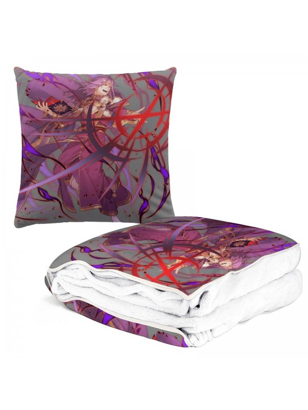Fashion Anime 2 IN 1 Travel Blanket And Pillow Set Nintendo Fire Emblem Lyon 38x38cm/150x180cm
