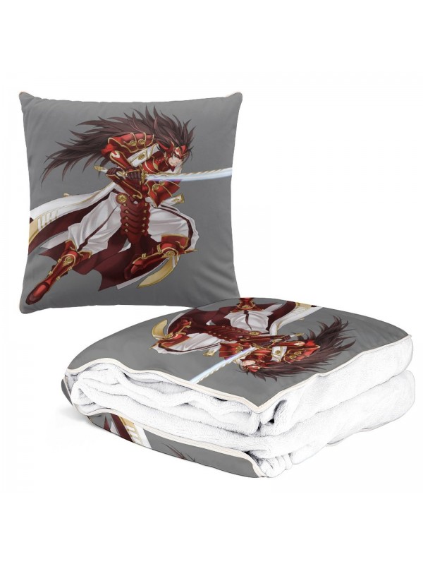 Feature Anime 2 IN 1 Travel Blanket And Pillow Set Nintendo Fire Emblem Ryoma 38x38cm/150x180cm
