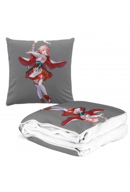 Durable Anime 2 IN 1 Travel Blanket And Pillow Set Nintendo Fire Emblem Sakura 38x38cm/150x180cm