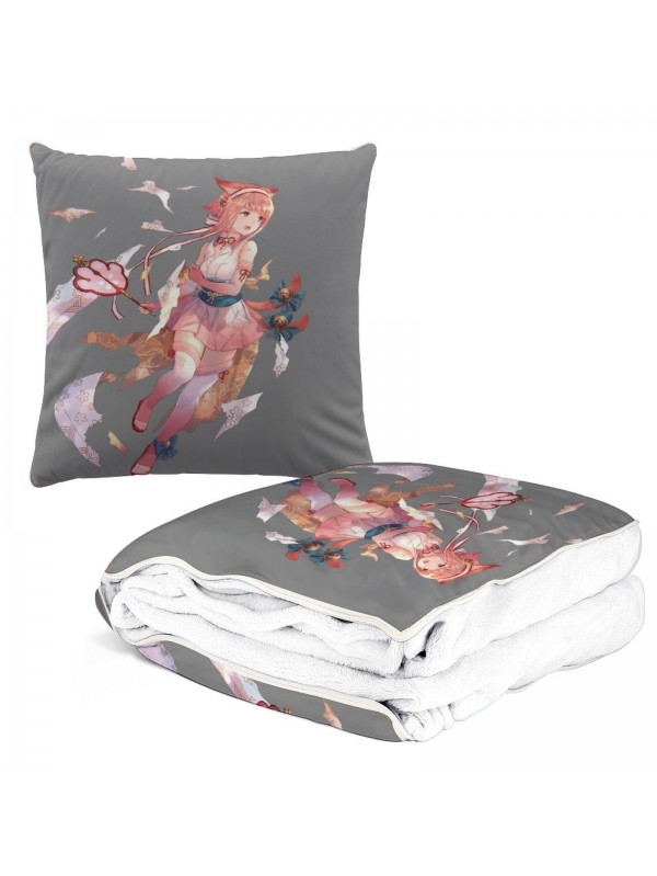 Fashion Anime 2 IN 1 Travel Blanket And Pillow Set Nintendo Fire Emblem Sakura 38x38cm/150x180cm