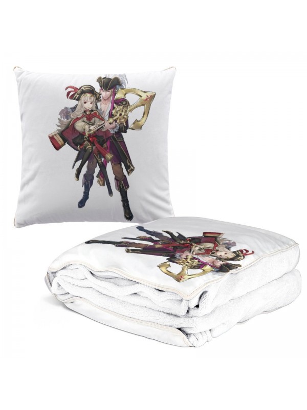 Clearance Anime 2 IN 1 Travel Blanket And Pillow Set Nintendo Fire Emblem Xander 38x38cm/150x180cm