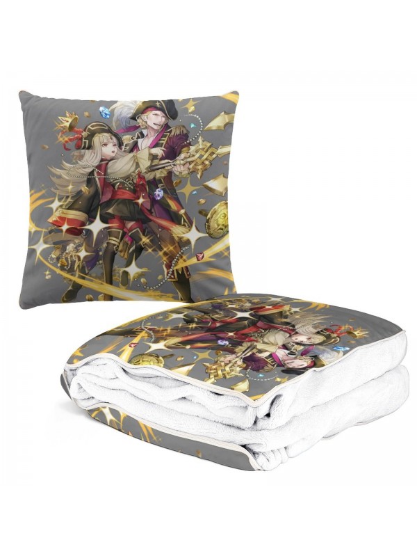 Hot Sale Anime 2 IN 1 Travel Blanket And Pillow Set Nintendo Fire Emblem Xander 38x38cm/150x180cm