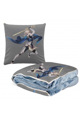 Fashion Anime 2 IN 1 Travel Blanket And Pillow Set Nintendo Fire Emblem kamui 38x38cm/150x180cm