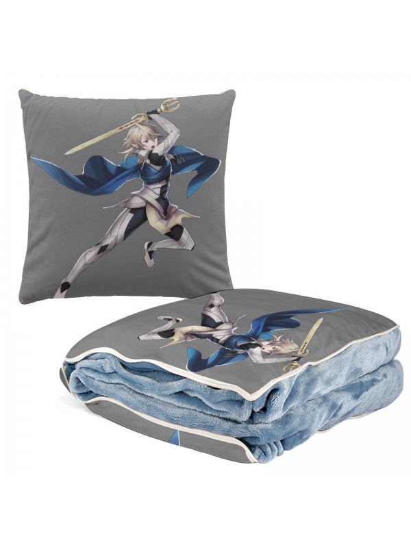 Fashion Anime 2 IN 1 Travel Blanket And Pillow Set Nintendo Fire Emblem kamui 38x38cm/150x180cm