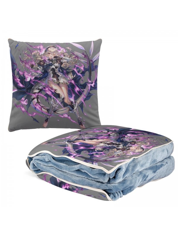 Special Anime 2 IN 1 Travel Blanket And Pillow Set Nintendo Fire Emblem kamui 38x38cm/150x180cm