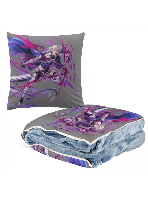 Hot Sale Anime 2 IN 1 Travel Blanket And Pillow Set Nintendo Fire Emblem kamui 38x38cm/150x180cm
