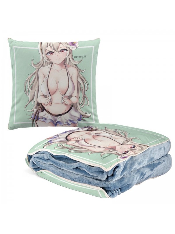 High Quality Anime 2 IN 1 Travel Blanket And Pillow Set Nintendo Fire Emblem kamui 38x38cm/150x180cm