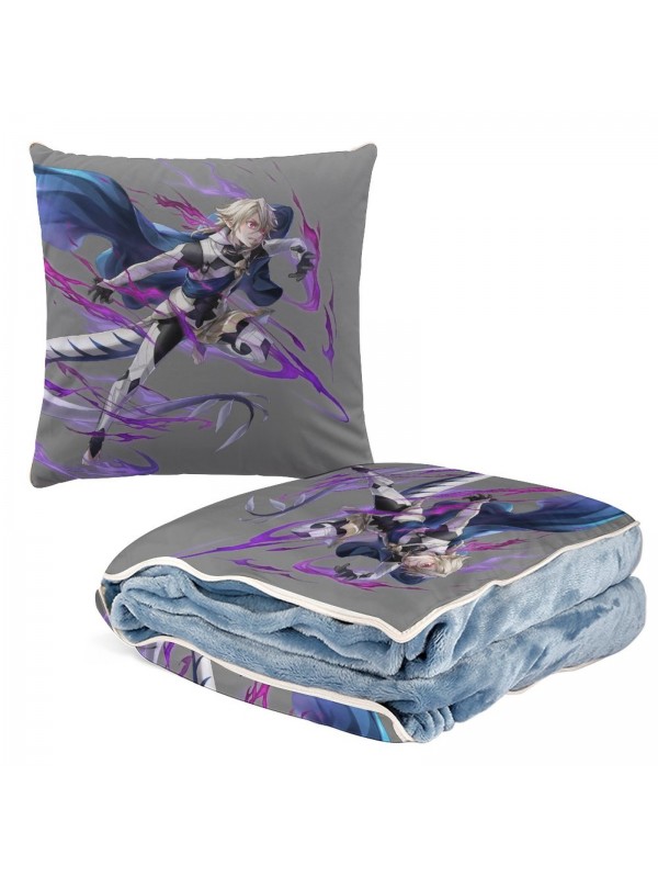 Durable Anime 2 IN 1 Travel Blanket And Pillow Set Nintendo Fire Emblem kamui 38x38cm/150x180cm