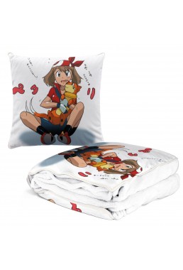 Anime 2 IN 1 Pillow Blanket Set Pokemon Haruka 38x38cm/150x180cm