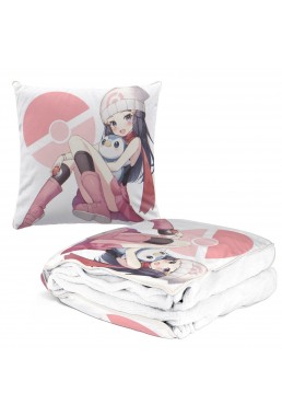 Anime 2 IN 1 Travel Blanket And Pillow Set Pokemon Hikari 38x38cm/150x180cm
