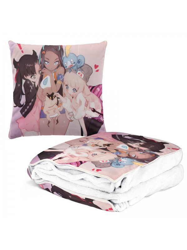 Anime 2 IN 1 Travel Blanket And Pillow Set Pokemon Mary 38x38cm/150x180cm