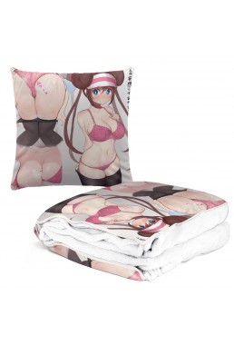 Anime Custom Throw Pillow & Blanket 2 In 1 Pokemon Mei 38x38cm/150x180cm