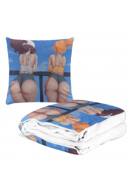 Anime 2 IN 1 Travel Pillow & Blanket Set Pokemon Touko 38x38cm/150x180cm