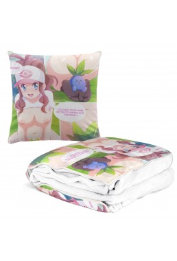 Anime 2 IN 1 Travel Blanket And Pillow Set Pokemon Touko 38x38cm/150x180cm