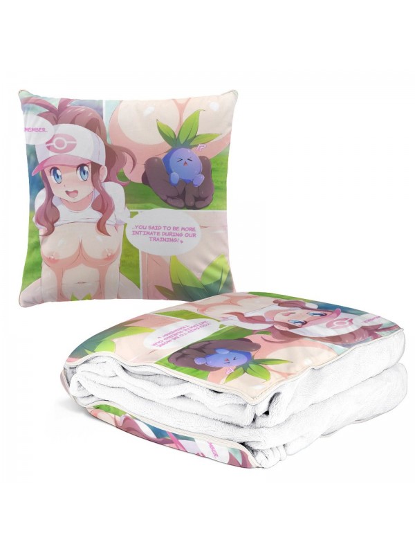 Anime 2 IN 1 Travel Blanket And Pillow Set Pokemon Touko 38x38cm/150x180cm