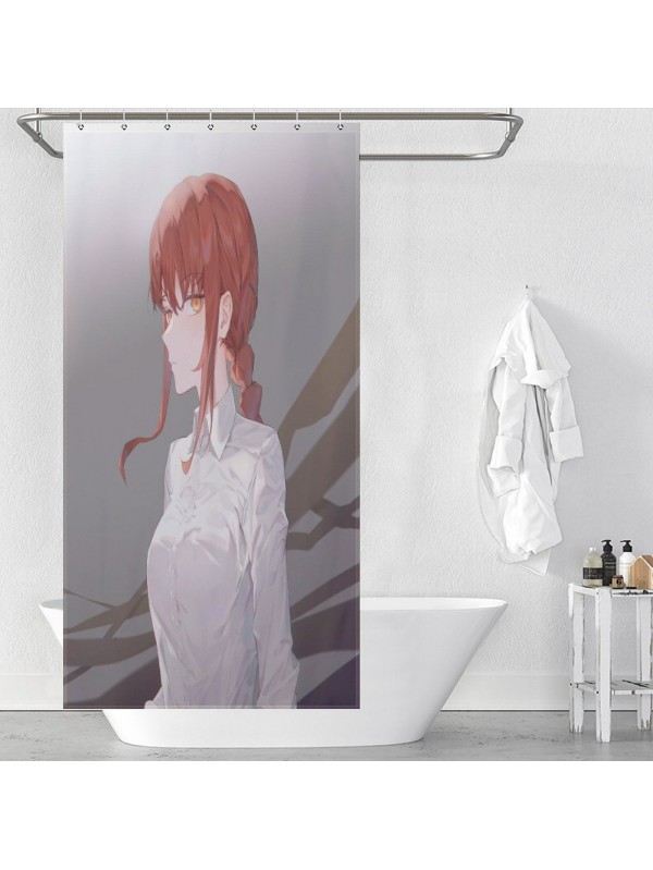 Funny Anime Shower Curtain Chainsaw Man Makima Wholesale