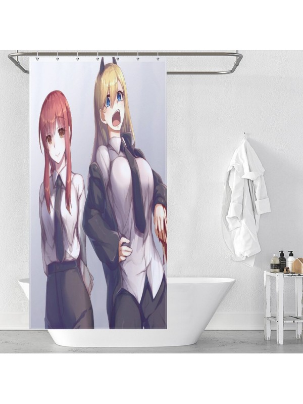 Custom Anime Shower Curtain Chainsaw Man Makima Supplier
