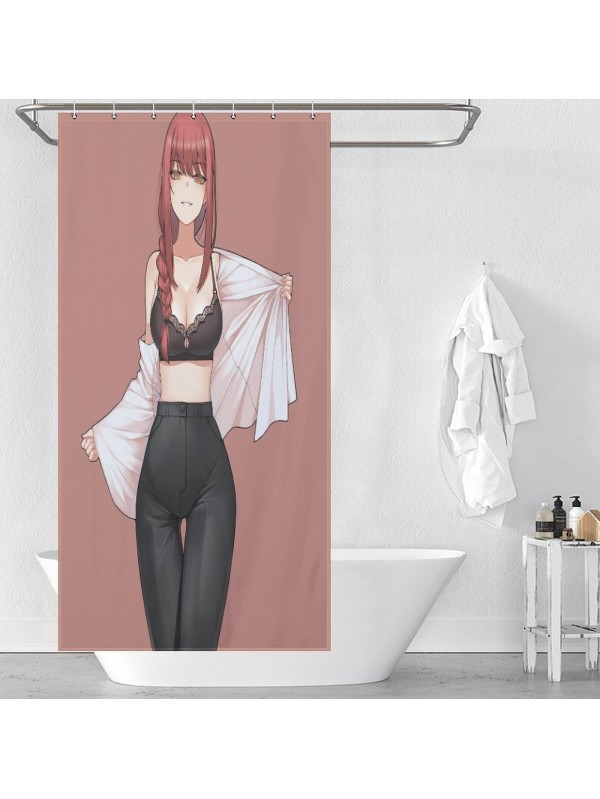 Fashion Anime Shower Curtain Chainsaw Man Makima Online