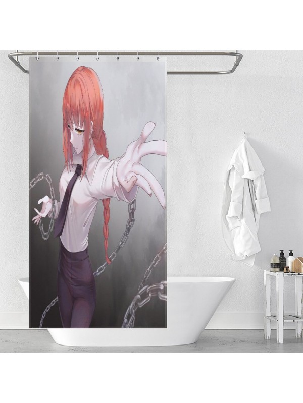 Sexy Anime Shower Curtain Chainsaw Man Makima Shop