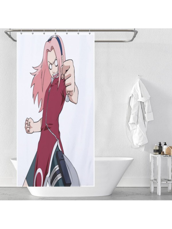 Coolest Anime Shower Curtain Naruto Haruno Sakura Discount