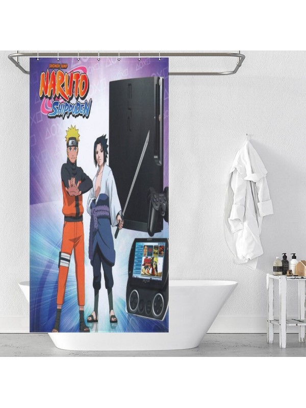 Soft Anime Shower Curtain Naruto Uchiha Sasuke Supplier