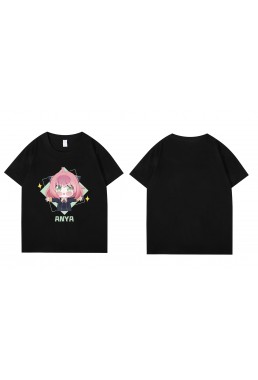 Discount Spy X Family Anya Forger Short Sleeve Mens Graphic T-Shirts Fashion Printed Tops Cosplay Costume T Shirts For Women's