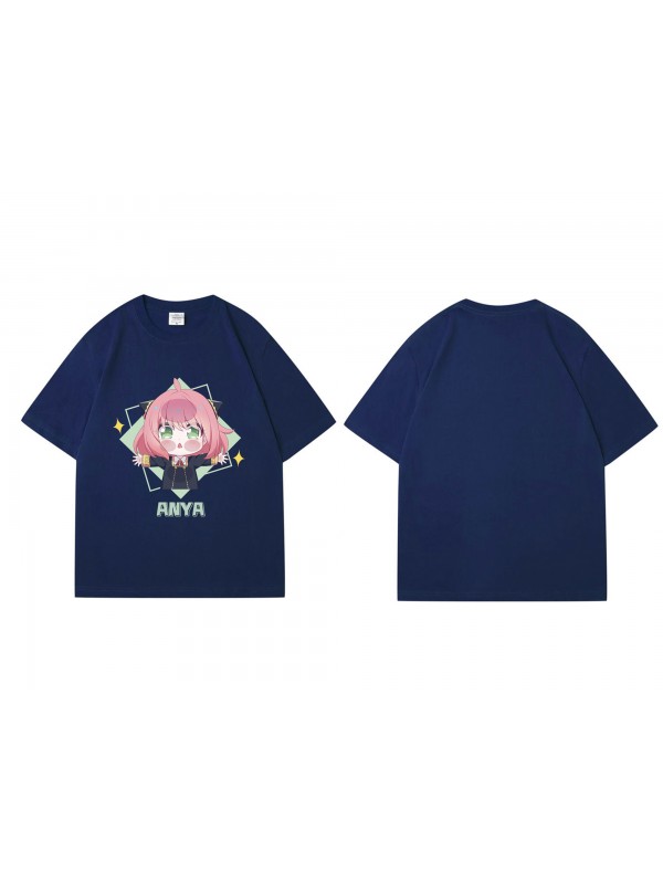 Best Spy X Family Anya Forger Short Sleeve Mens Graphic T-Shirts Fashion Printed Tops Cosplay Costume T Shirts For Women's