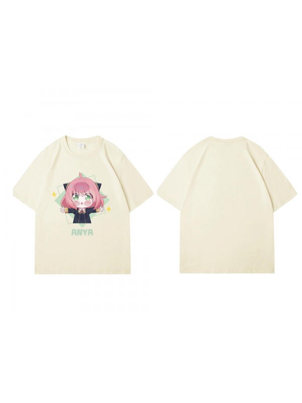 New Spy X Family Anya Forger Short Sleeve Mens Graphic T-Shirts Fashion Printed Tops Cosplay Costume T Shirts For Women's