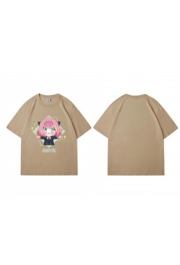 Cheap Spy X Family Anya Forger Short Sleeve Mens Graphic T-Shirts Fashion Printed Tops Cosplay Costume T Shirts For Women's