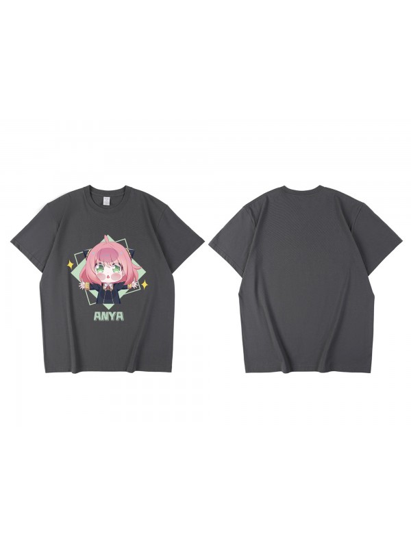 2023 Spy X Family Anya Forger Short Sleeve Mens Graphic T-Shirts Fashion Printed Tops Cosplay Costume T Shirts For Women's