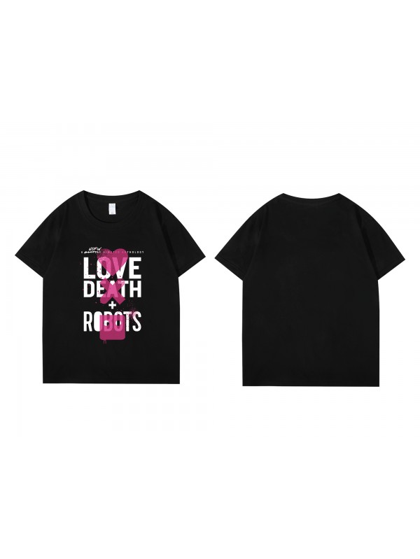 Funny Love Death Robots Short Sleeve Mens Graphic T-Shirts Fashion Printed Tops Cosplay Costume T Shirts For Women's
