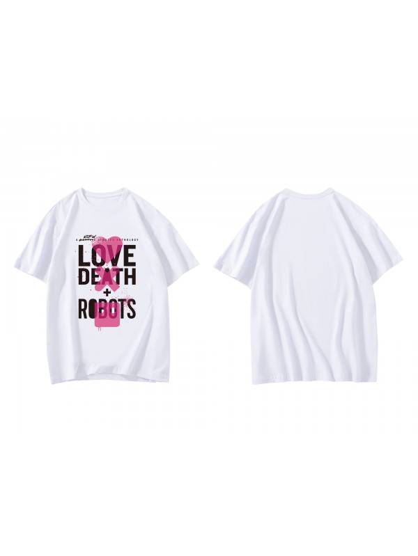 Custom Love Death Robots Short Sleeve Mens Graphic T-Shirts Fashion Printed Tops Cosplay Costume T Shirts For Women's