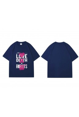 Coolest Love Death Robots Short Sleeve Mens Graphic T-Shirts Fashion Printed Tops Cosplay Costume T Shirts For Women's
