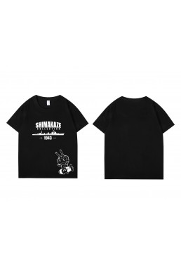 Best Ijn Shimakaze Azur Lane Short Sleeve Mens Graphic T-Shirts Fashion Printed Tops Cosplay Costume T Shirts For Women's