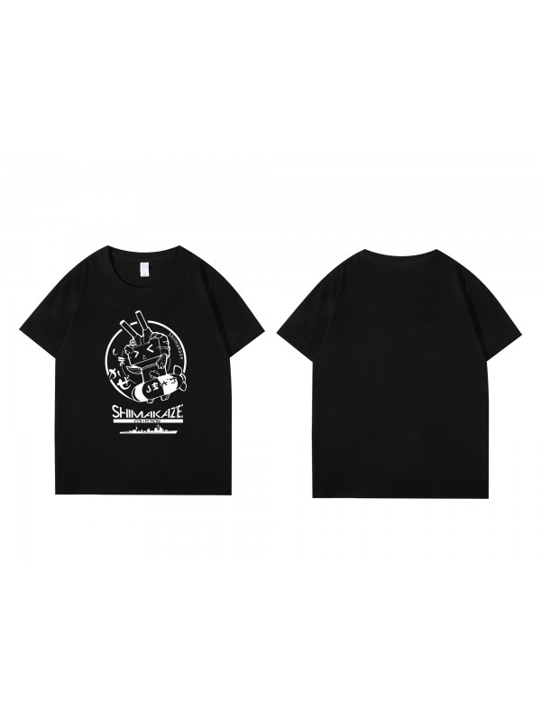 New Ijn Shimakaze Azur Lane Short Sleeve Mens Graphic T-Shirts Fashion Printed Tops Cosplay Costume T Shirts For Women's