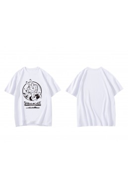 Cheap Ijn Shimakaze Azur Lane Short Sleeve Mens Graphic T-Shirts Fashion Printed Tops Cosplay Costume T Shirts For Women's